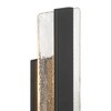 Possini Euro Design Possini Euro Cascadia 18"H Black Piastra Glass LED Outdoor Wall Light - 3 of 4