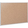Mead - Classic - Cork Bulletin Board - Aluminum Frame - Natural Cork Surface - Silver - 36 in. x 48 in. - 1 Each - 3 of 4