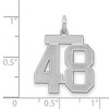 Black Bow Jewelry Sterling Silver, Jersey Collection, Medium Number 48 Pendant - 2 of 3