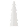 Aghana Digitals 112cm White Solid Pine Wood Decorative Christmas Tree - Rustic DIY-Friendly Indoor - 4 of 4