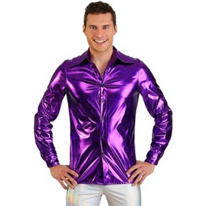 HalloweenCostumes.com Shattered Glass Men's Disco Shirt - 1 of 4