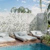 SpassWay 72"H 47"W Outdoor Metal Garden Trellis Privacy Screen Lattice Panel Indoor Room Divider - 3 of 4