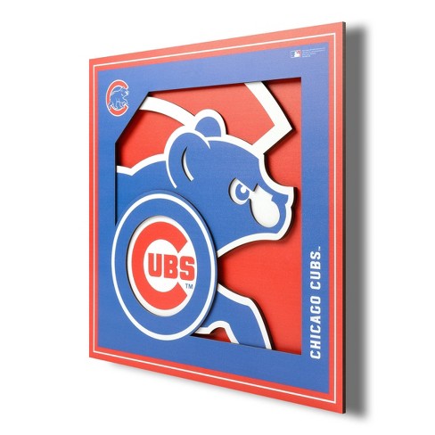 Mlb Chicago Cubs 3d Logo Series Wall Art - 12x12 : Target