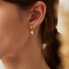 14K Gold Plated Small Hoop Earrings - Hypoallergenic Lightweight Stud Set, Gift for Women - 4 of 4
