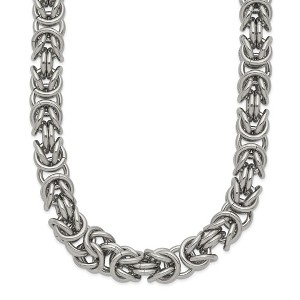 Chisel Stainless Steel Polished 8mm 24" Fancy Link Necklace - 1 of 4