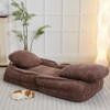 Vynxaria Brown Human Dog Bed Lazy Sofa Couch 5 Adjustable Positionsuit to put in bedroom - 3 of 4