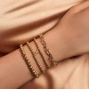 Gold Bracelets for Women 14K Gold Plated Cross Bracelet Strand Bead Ball Bracelets stack Set Chunky Chain Bracelet Trendy - 4 of 4