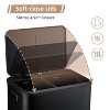 30L/8 Gal Trash Can, 2 x 4 Gal Stainless Steel Doul Trash Can with Recycling Bin, Soft-Close Lid, Step-On Garbage Bin - 3 of 4