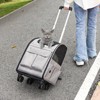 VEVOR Rolling Pet Carrier Backpack with Removable Wheels for Under 18LBS, Large Soft Sided Wheeled Dog Carrier Cat Travel Carrier Airline Approved - 2 of 4