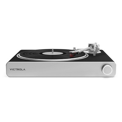 Victrola Stream Carbon Black and Silver Belt Drive Turntable