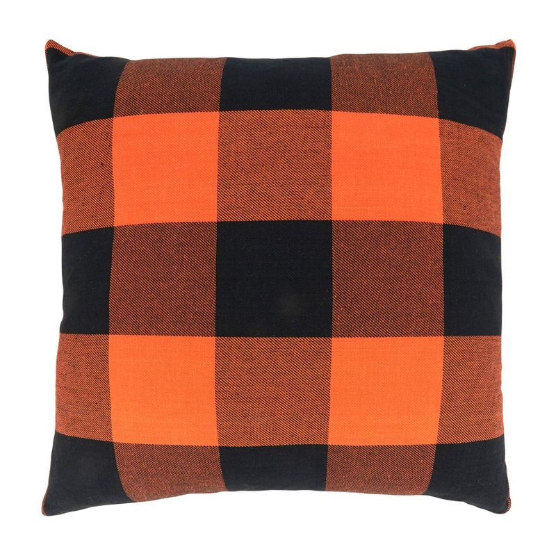Saro Lifestyle Saro Lifestyle Cotton Pillow Cover With Buffalo Plaid Design, 1 of 4