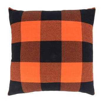 Saro Lifestyle Saro Lifestyle Cotton Pillow Cover With Buffalo Plaid Design