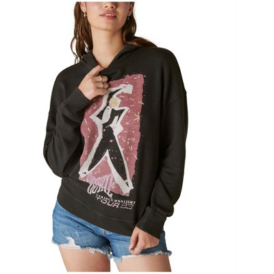 Lucky Brand Womens David Bowie Tour 83 Hoodie Sweatshirt