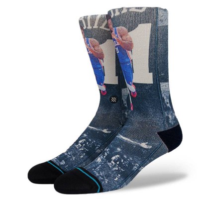 NBA Philadelphia 76ers Scratch Player Large Crew Socks - Joel Embiid