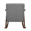 Fabric Upholstered Rocking Chair with Cushion Seat and Back, Attached Cushions, Foam Padding and Solid Wood Frame - 4 of 4
