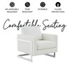 Lincoln Leather Accent Chair with Chrome Steel Frame - 4 of 4