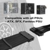 SilverStone Technology  SST-PP07E-MBB 24pin black sleeve extension cable 18AWG black cable comb x 4 - 4 of 4