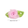 Unique Bargains Satin Mini DIY Crafts Sewing Ribbon Roses with Leaves 100 Pcs - 3 of 4