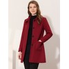 INSPIRE CHIC Women's Turn Down Collar Single Breasted Winter Outwear Overcoat - 2 of 4