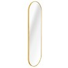 63" x 20" Oval Full Length Wall Mirror with Aluminum Alloy Frame, Modern Accent Mirror for Bedroom or Living Room – The Pop Home - 2 of 4