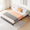 Twin Size Bed Frame, Metal Low Platform Bed Frame, with Wavy Pattern, Metal Slat Support - 3 of 4