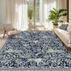 Faux Wool Modern Tiger Pattern Area Rug Ultra Thin Machine Washable Non Slip Stain Resistant Non Shedding Pet Friendly Floor Rug - 3 of 4