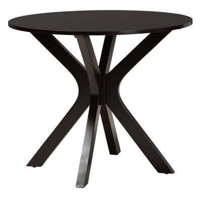 Maya Modern Grey Fabric and Espresso Wood 5-Piece Dining Set