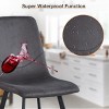 Syemin Dining Chairs Dining Chairs Set of 2 Upholstered Faux Leather Dining Room Chairs Modern Kitchen Chairs, Gray, 18.9"*20.5"*34" - 3 of 4