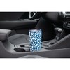 Elanze Designs 20 oz Stainless Steel On the Go Insulated Travel Tumbler With Push Top Lid, White Cheetah Leopard Print Blue - 3 of 4