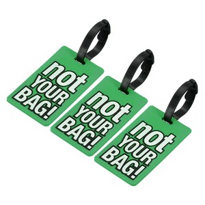 Unique Bargains PVC Durable Lightweight Backpack Travel ID Luggage Tag 3 Pcs - 1 of 4