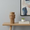 HomeRoots 8" Brown Genuine Marble Ridged Table Vase - 2 of 4