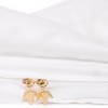 Canadian Down & Feather Company - 3 Piece Duvet Cover Set with 3-Sided Zipper, Classic White - 3 of 4