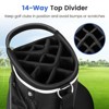 Tangkula 14-Way Golf Cart Bag Golf Club Bag with 14 Ways Organizer Divider Top 9 Zippered Pockets Cooler Bag Umbrella Holder Blue/Grey/Red - 2 of 4