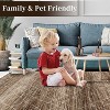 Machine Washable Modern Distressed Rug for Living Room, Ultra-Soft Low-Pile Non-Slip Carpet for Bedroom Dining Room Office - 2 of 4