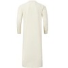 Men's Long Sleeve Kaftan Side Split Long Gown Linen Robe Long Gown Casual Shirt for Beach, Summer - 3 of 4