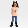 Toddler Girls' Long Sleeve Halloween Graphic T-Shirt - Cat & Jack™ Apricot Orange - 4 of 4