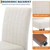 Linen Parsons Dining Chairs with Vertical Stripes,   Wood Legs, Comfortable Seating for Dining Room or Cafe - 4 of 4