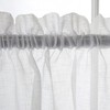 Habitat Cote D' Azure Sheer Rod Pocket 3 Piece Curtain Tiers and Valance Set 52" x 24" White - 3 of 4