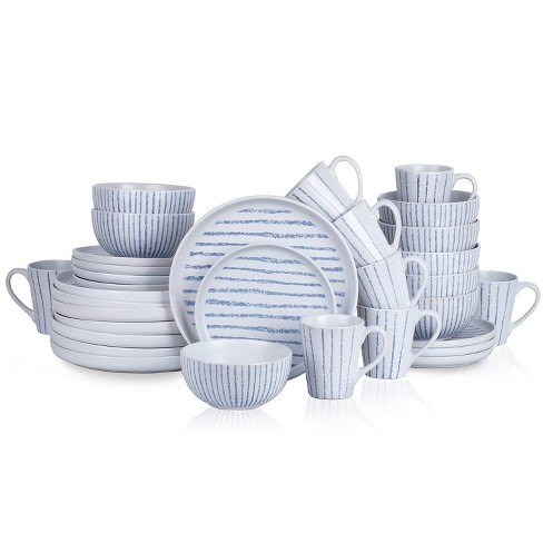 Stone Lain Nova 32 piece Stoneware Dinnerware Set Service For 8