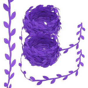 Unique Bargains Polyester Natural Design Realistic Durable Leaf Ribbon 2 Pcs - 1 of 4