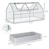 Aghana Digitals Galvanized Raised Garden Bed with Mini Greenhouse Cover, 72"x37"x36" Plastic-Steel - 4 of 4