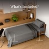 INFURNIC Bedding Sets Soft Brushed Microfiber Twin Bed Sheets Fade and Shrinkage Resistant Easy Care 3 Piece Set, Grey, 12.00"*10.00"*3.00" - 3 of 4