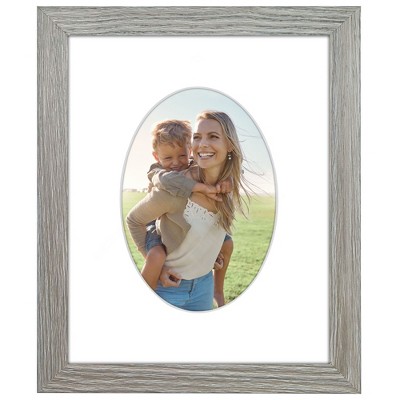 Americanflat 8" x 10" Picture Frame with Mat - Arch, Oval & Wavy Designs - Stylish Decor for Living Rooms, Dorms, Offices & More