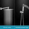 2-Handle 2-Spray 12 in. Square High Pressure Shower Faucet in Polished Chrome (Valve Included) - 3 of 4