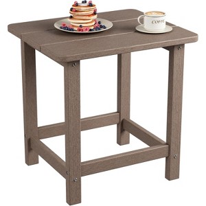 Square HDPE Outdoor Side Table - Durable Adirondack Patio End Table for Beach, Porch - Weather Resistant & Easy to Assemble - 1 of 4