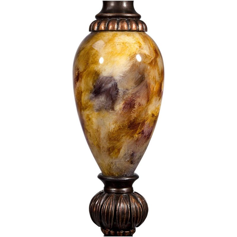 Kathy Ireland Mulholland Traditional Table Lamp 30" Tall Brown Gold Faux Marble Aged Bronze Off White Oval Shade for Bedroom Living Room Bedside Kids, 5 of 10