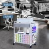 47" Rolling Craft Cart – Storage Stand with Drawer, Vinyl Roll Holder & Hooks for Cricut Machines & Home Crafting - 2 of 4