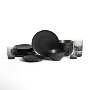 Stone Lain Rio 16-Piece Dinnerware Set Stoneware, Glassware Set
