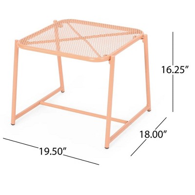 Orange Metal Outdoor Folding Picnic Table
