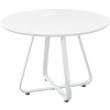 HomeRoots 43" White Wood and Metal Sled Base Round Top Dining Table - 4 of 4